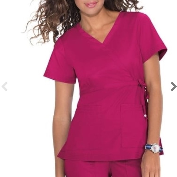 Koi Tops - Lipstick Koi scrub top